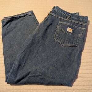 FR Carhartt Men's Blue Relaxed Straight-Leg Jeans